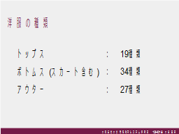 洋服の種類
