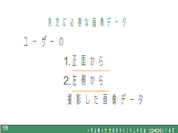 測定に必要な画像データ